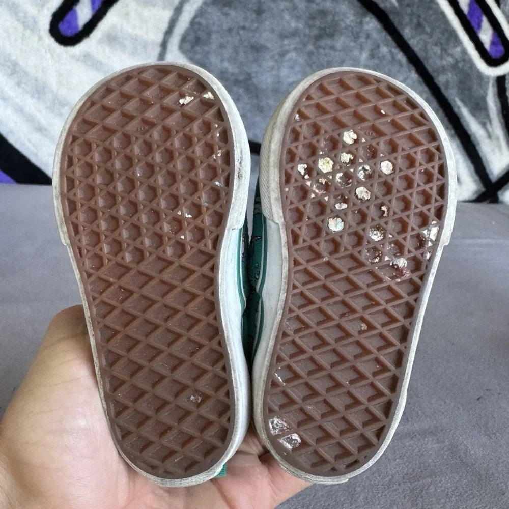 Size 4c - Vans Sea‎ party shoes Youth Green Fish